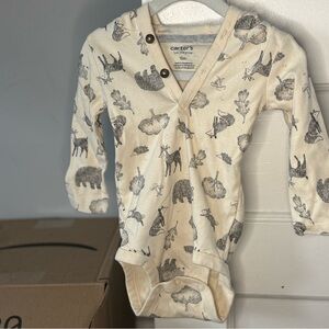Carter's Beige Animal Print Baby Bodysuit